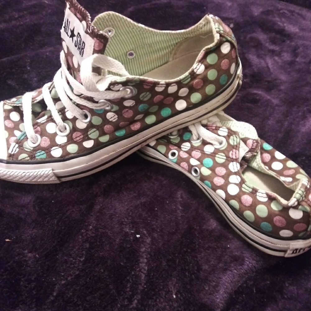 Converse All star polka dot tennis shoes womens